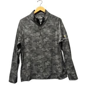 G/Fore Golf Jacket 1/4 Zip Pullover Black Camo OLD MEMORIAL Mens Medium M Luxe